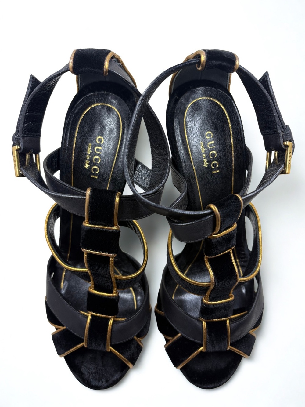 Gucci Strappy High Heel Sandals - Picture 2 of 6